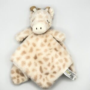 Kellytoy Giraffe Security Blanket Kids  Rattle Tan Cream Plush Spotted Lovey